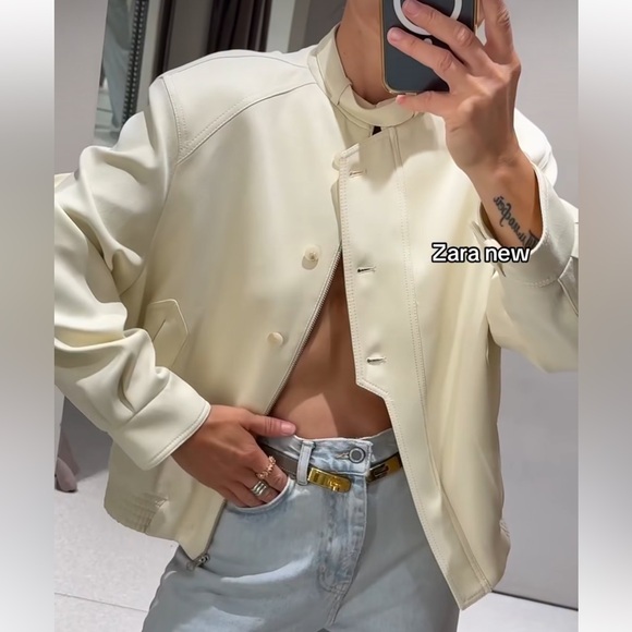 ZARA NWT ZW Collection Button Up Jacket - Picture 11 of 16